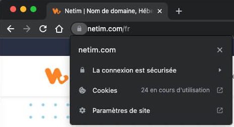Cadenas chrome barre d'adresse