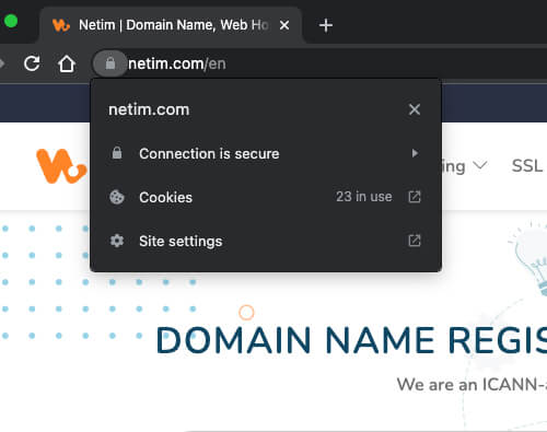 Padlock SSL on Google Chrome
