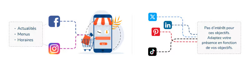 Schéma maillage réseaux sociaux