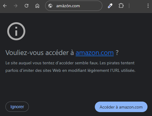 Exemple alerte Google Chrome