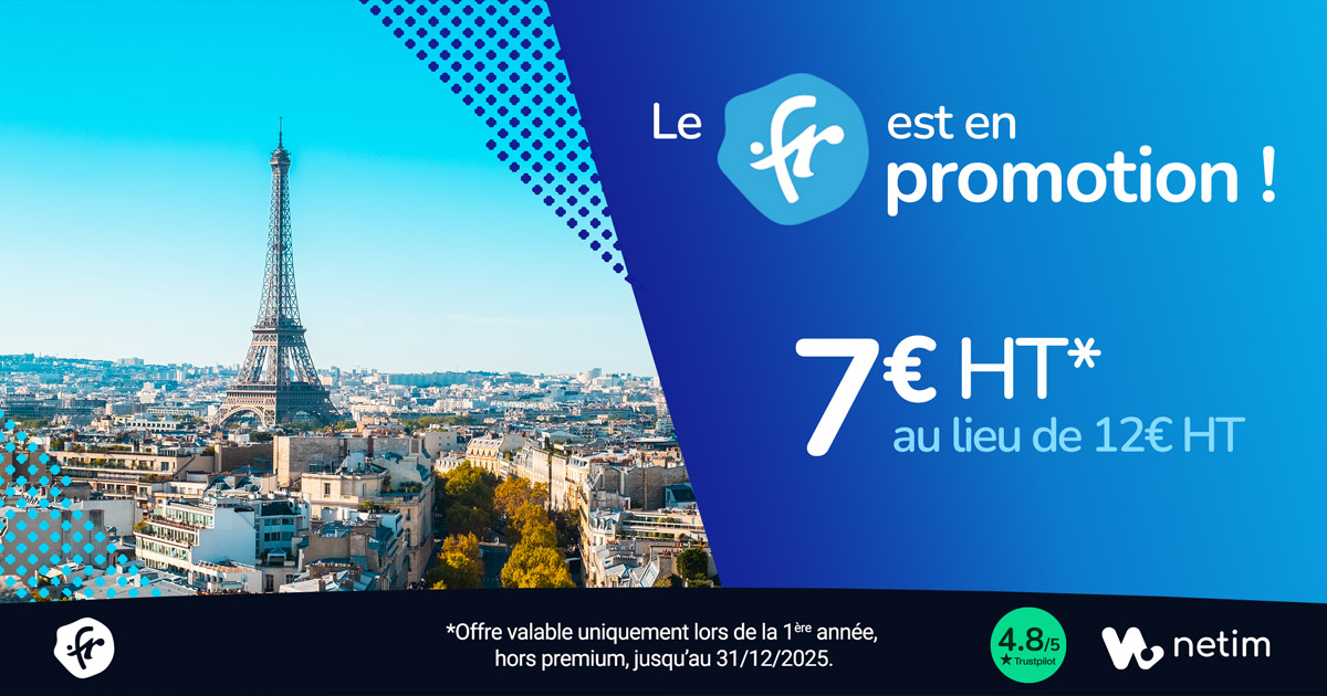 Promotion Black Friday Netim Extension .FR