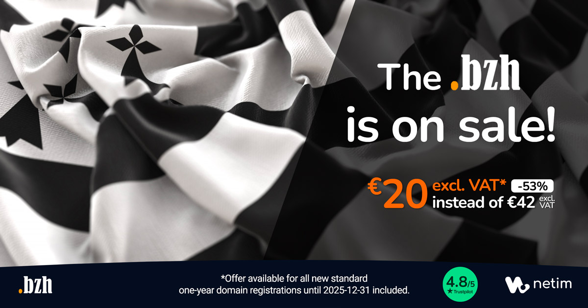 Black Friday Netim Special Offer .BZH extension