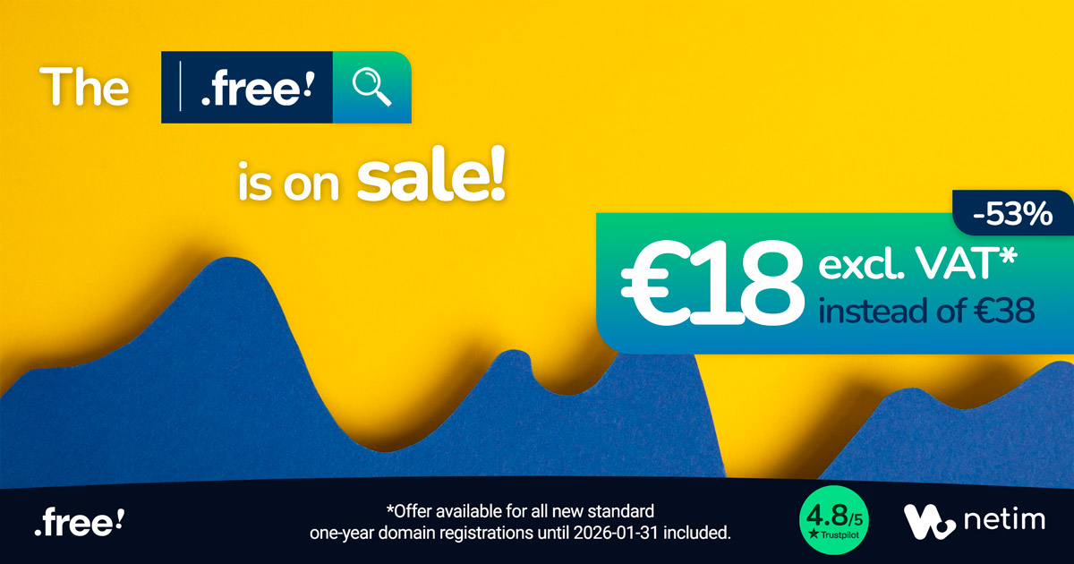 Black Friday Netim Special Offer .FREE extension