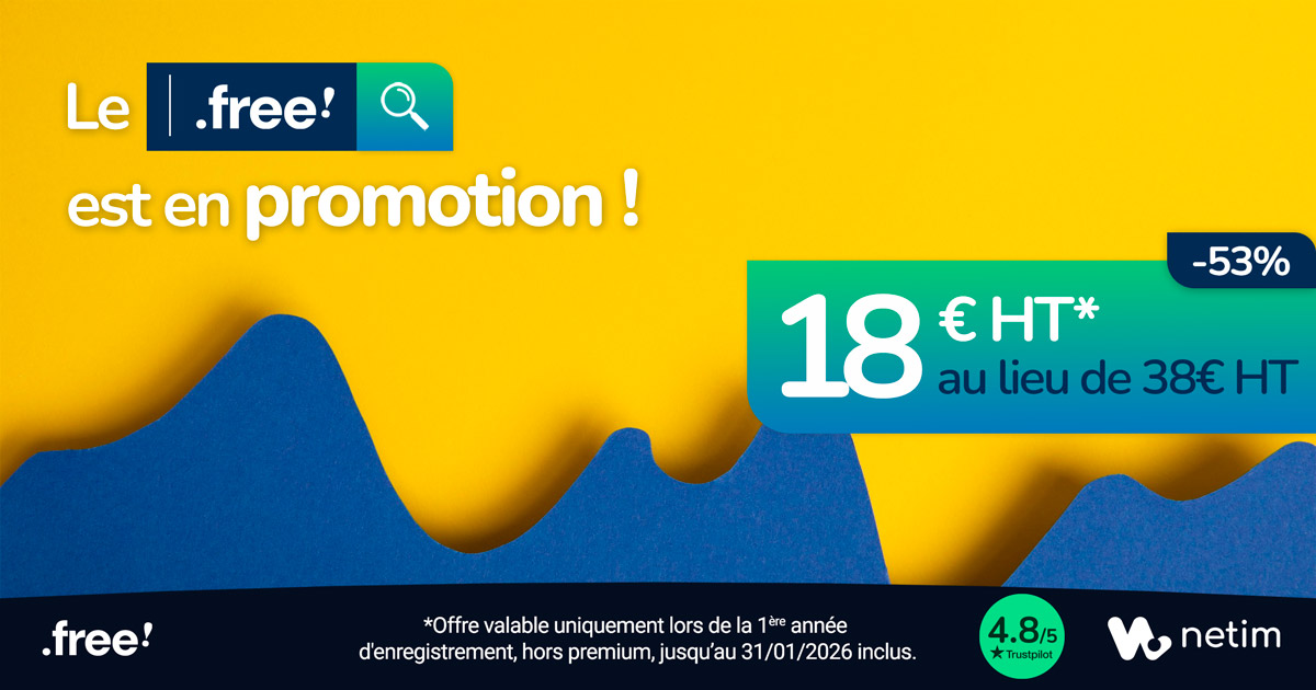 Promotion Black Friday Netim Extension .FREE