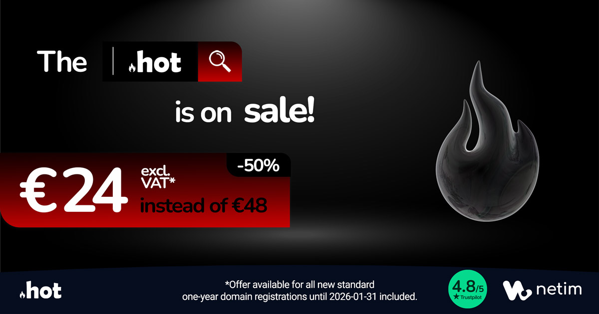 Black Friday Netim Special Offer .HOT extension