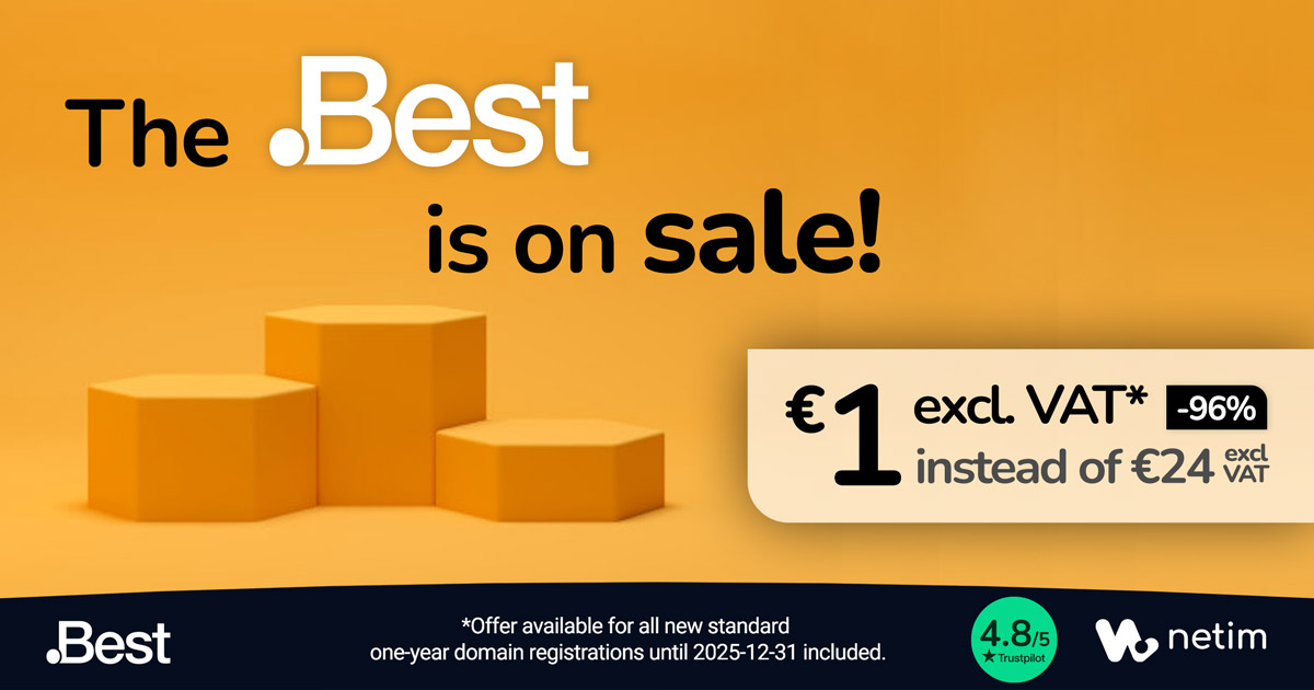 Black Friday Netim Special Offer .BEST extension