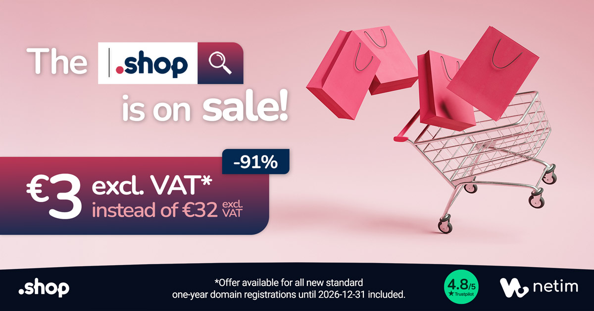 Special offer on .SHOP