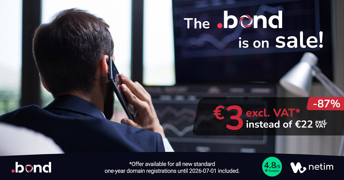 Special offer on .BOND