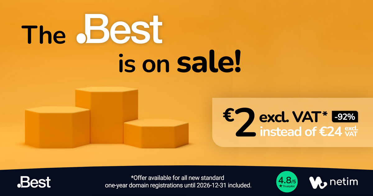 Special offer on .BEST