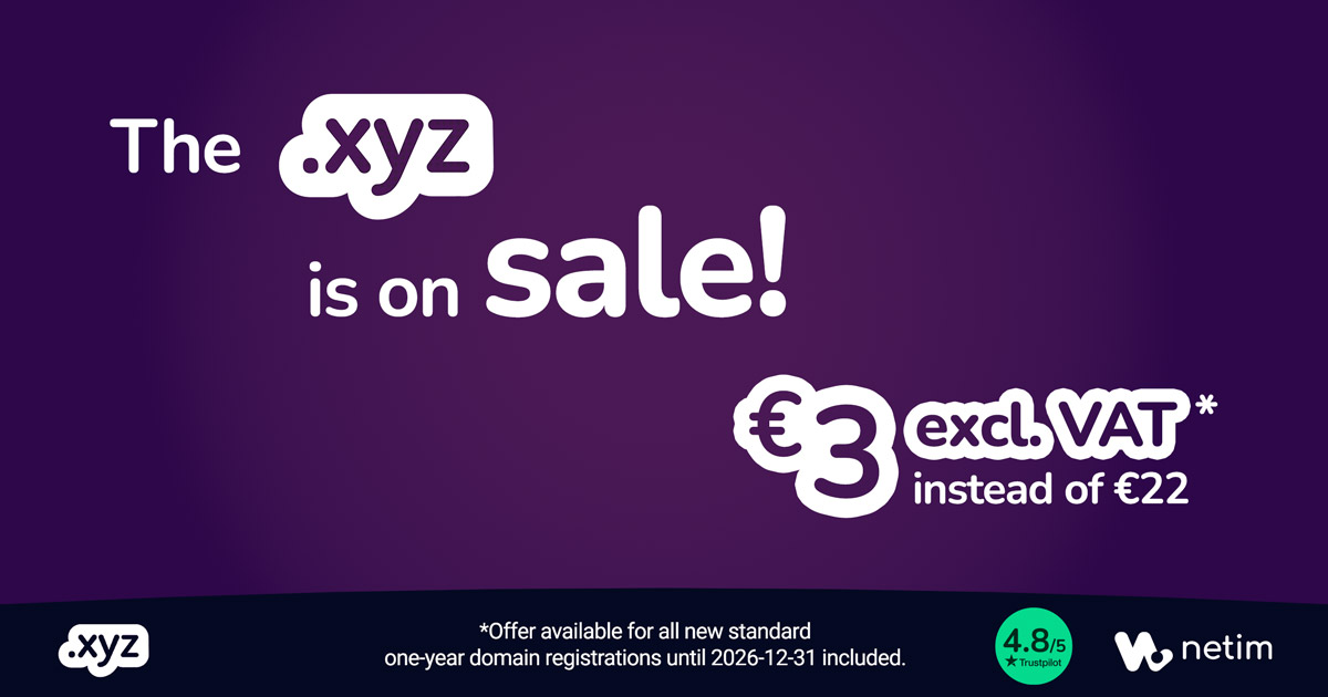 Special offer on .XYZ