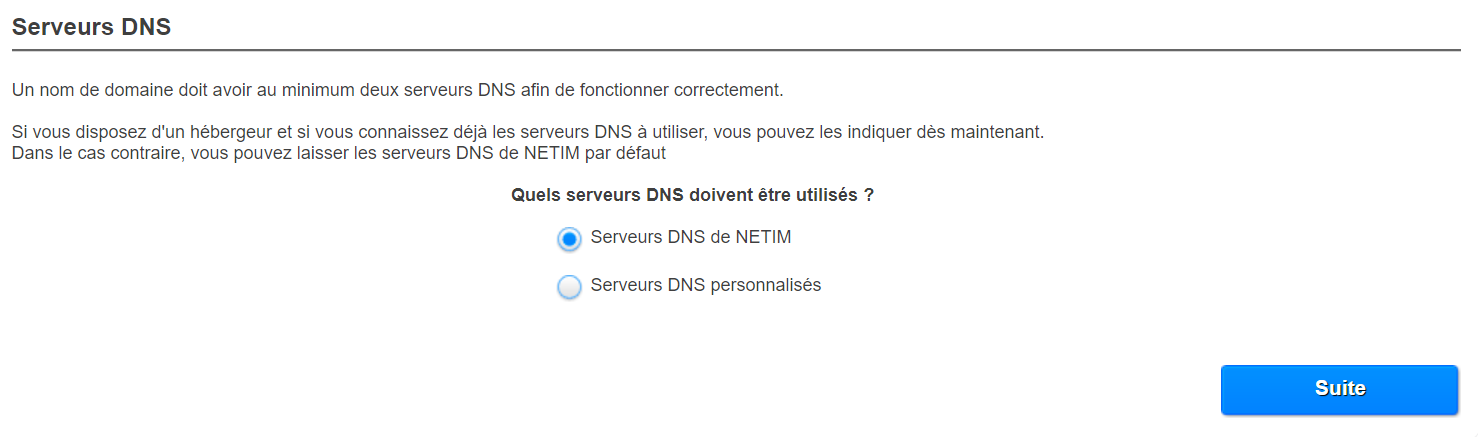 Vos préférences serveurs DNS