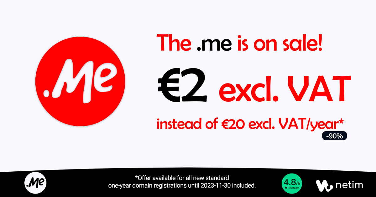 .ME extension special offer