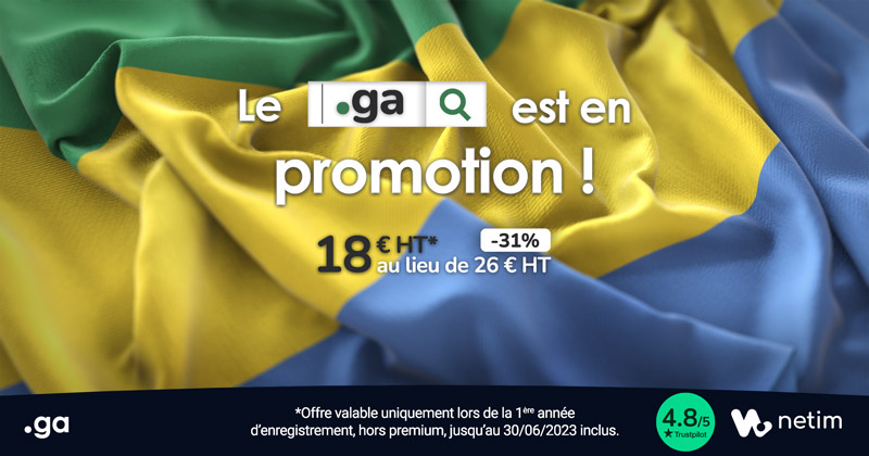 Promotion extension .GA (Gabon) nom de domaine