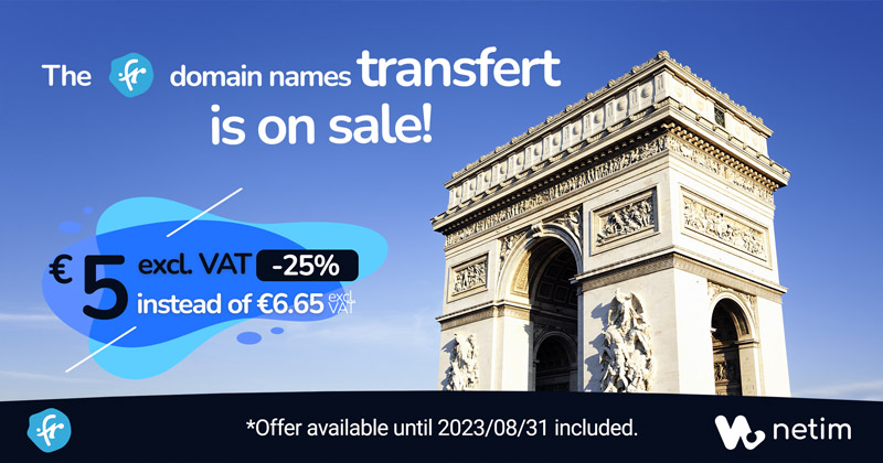 .FR domain name transfert is on sale