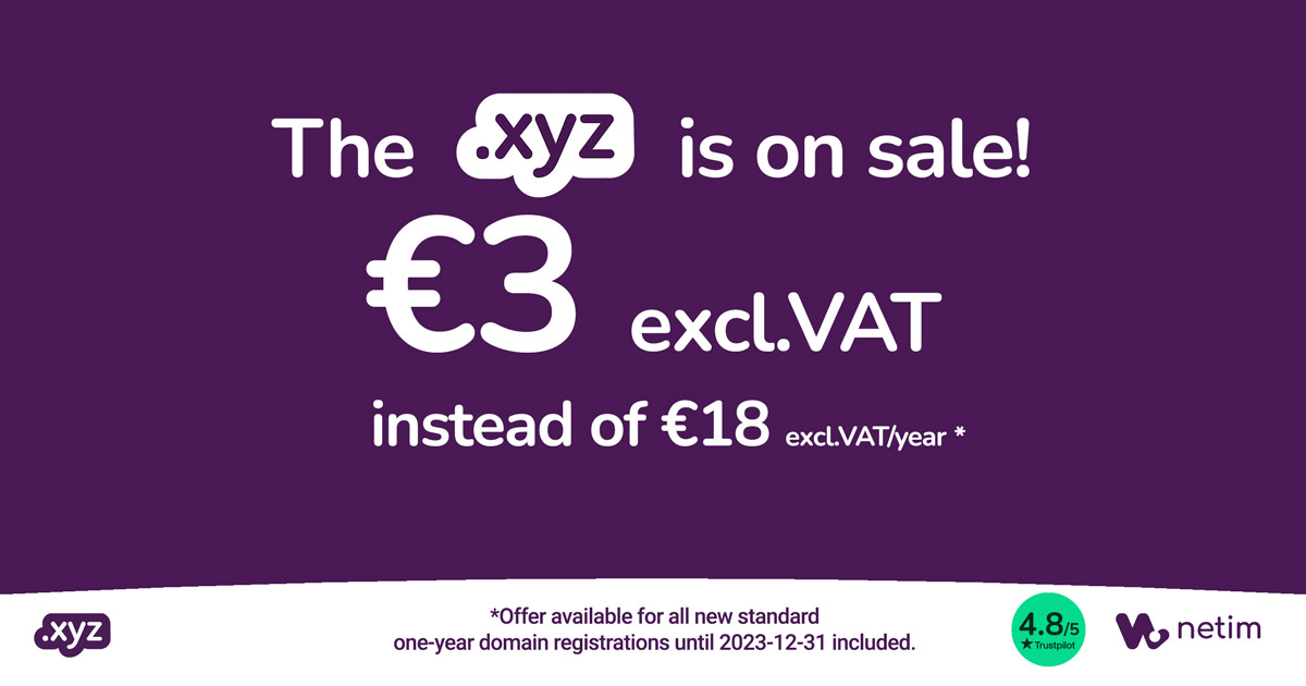 Special offer .XYZ extension