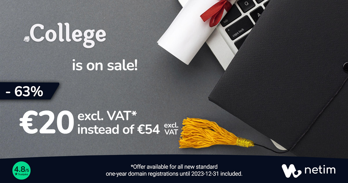 Special offer .COLLEGE extension
