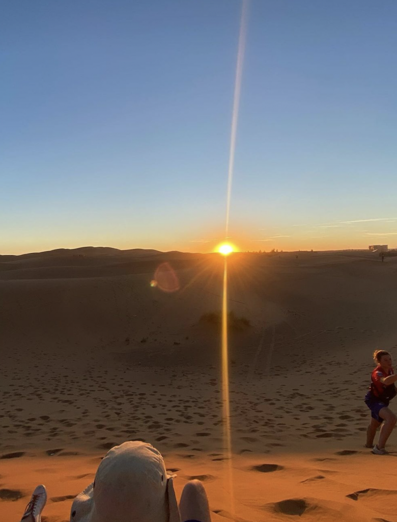 Moment de détente en haut des dunes