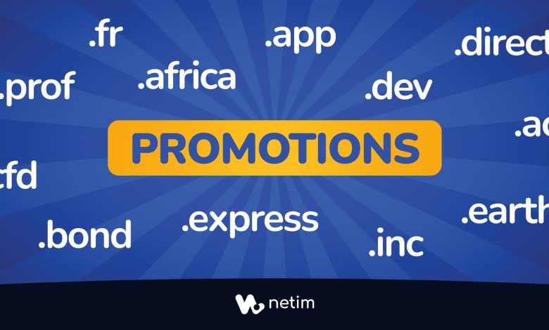 Noms de domaines en promotion chez Netim