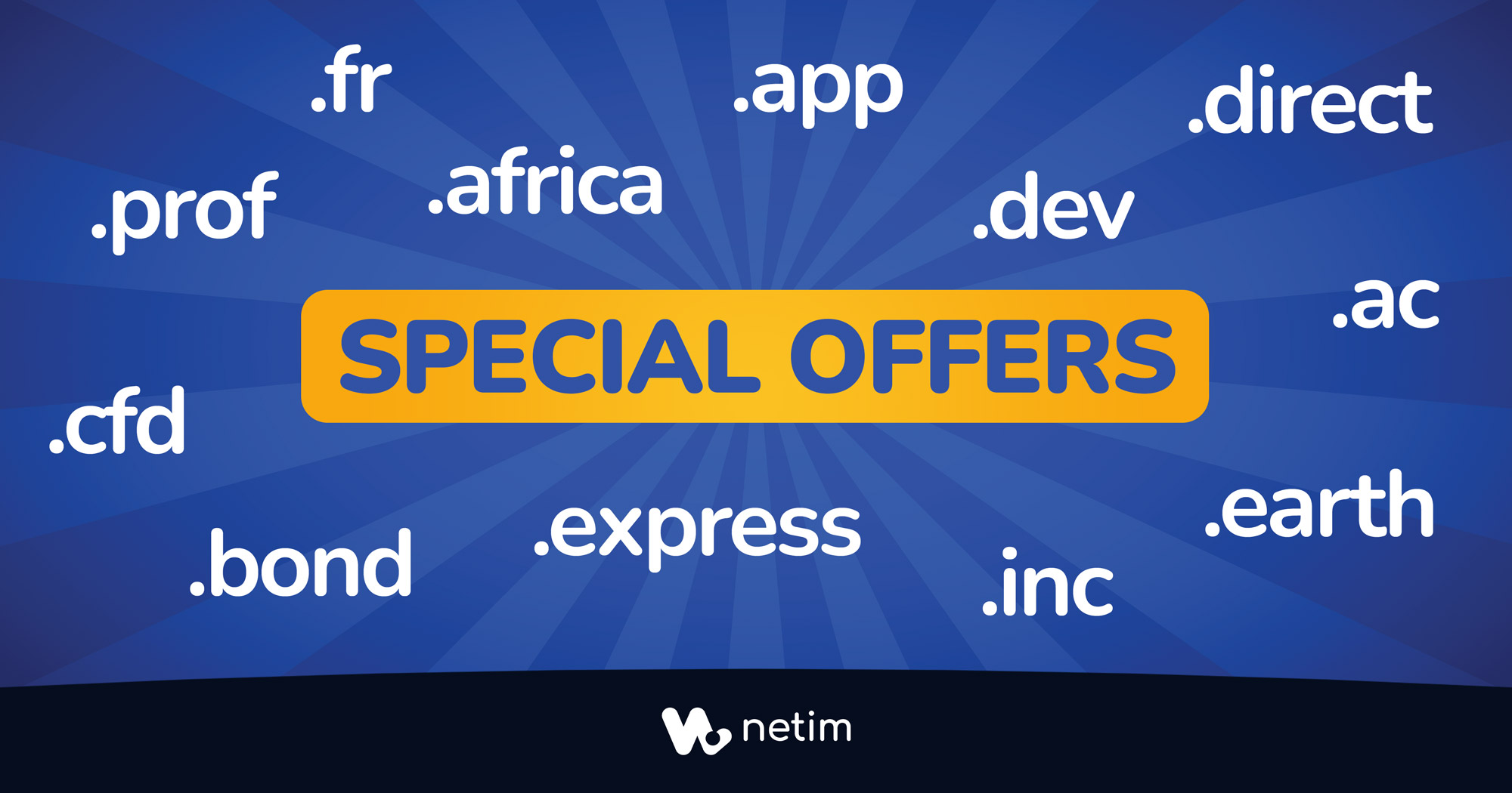 Special offers at Netim