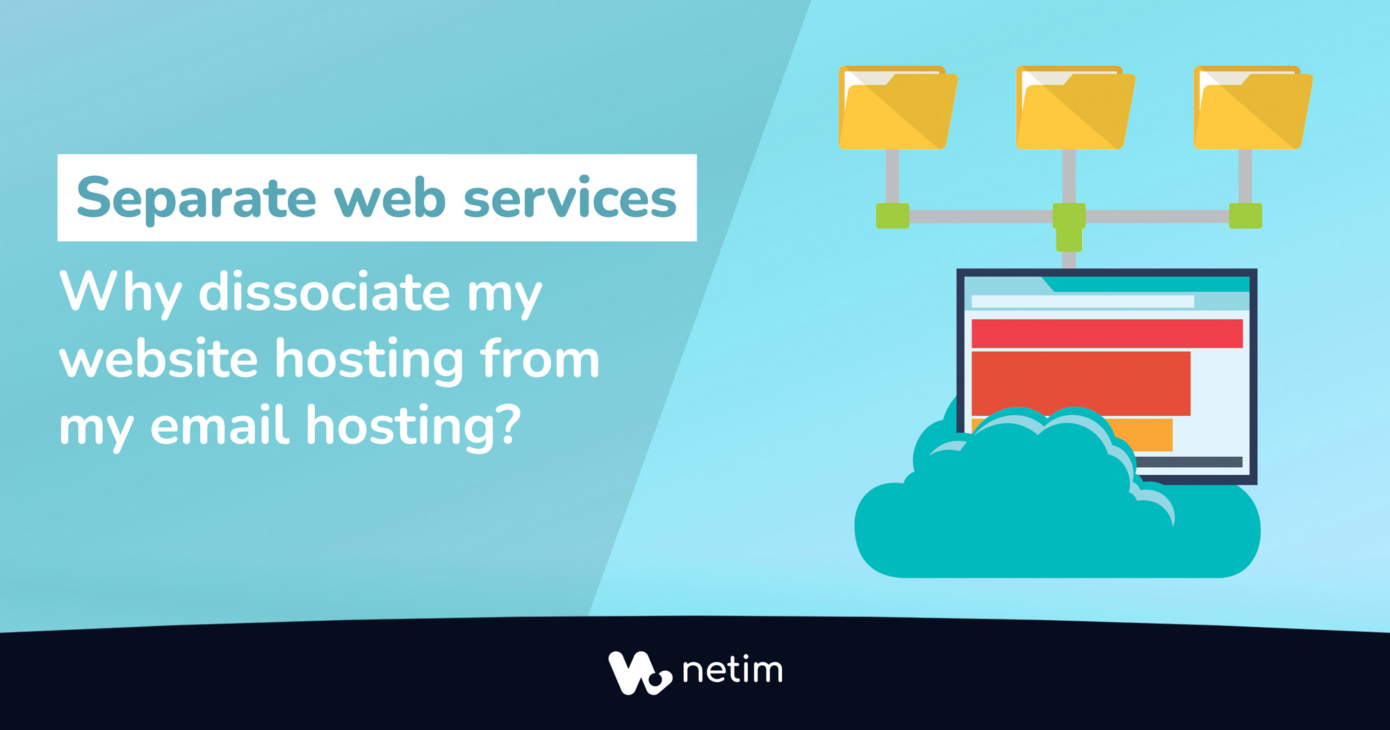 Separate web hosting and emails