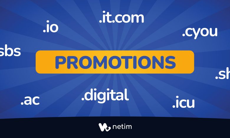 Noms de domaines en promotion chez Netim