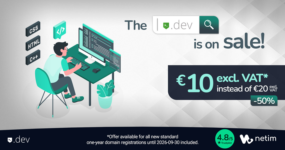 Special Offer on .DEV