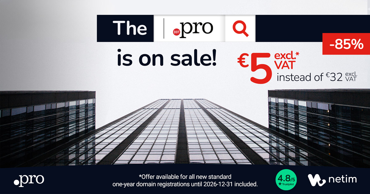 Special Offer on .PRO
