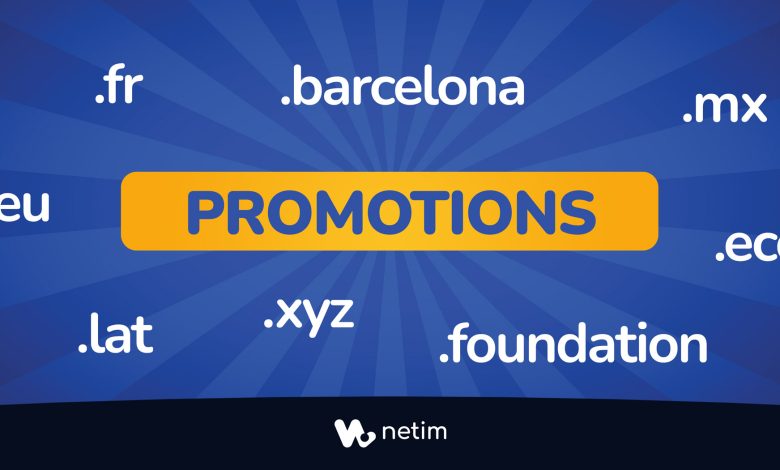 Noms de domaines en promotion chez Netim