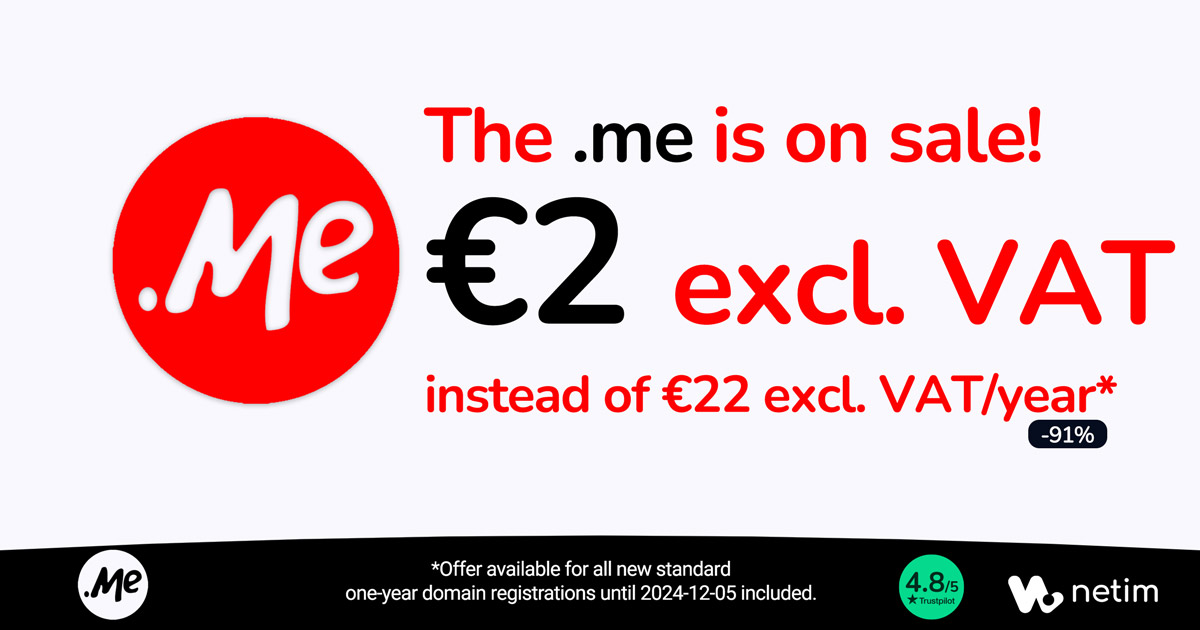 Netim Black Friday Deal: .ME Extension