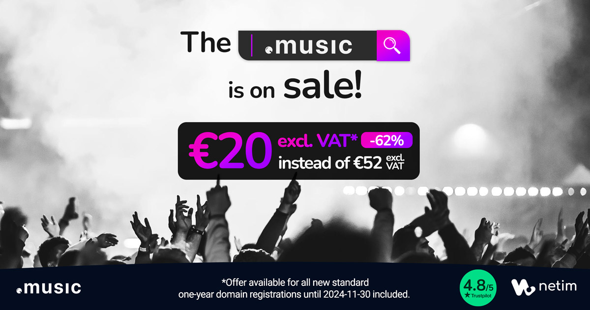 Netim Black Friday Deal: .MUSIC Extension