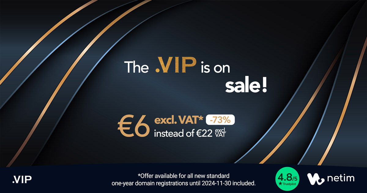 Netim Black Friday Deal: .VIP Extension