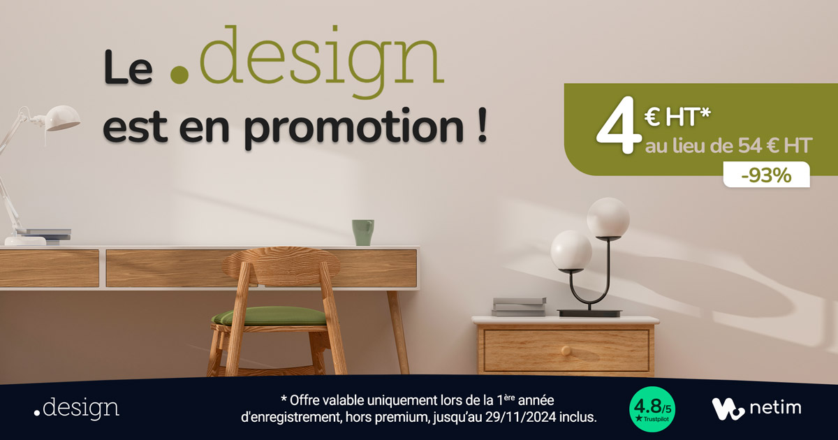 Promotion Black Friday Netim Extension .DESIGN 